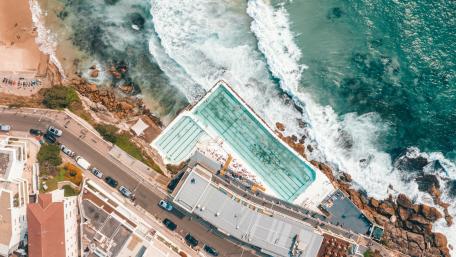 Coastal Serenity from Above wallpaper