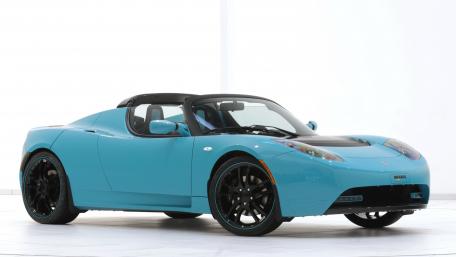 Stylish Turquoise Electric Sports Car Wallpaper wallpaper