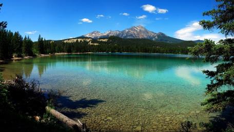 Serene Lake Reflections in Nature's Embrace wallpaper