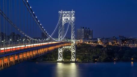 Majestic Night View of George Washington Bridge wallpaper