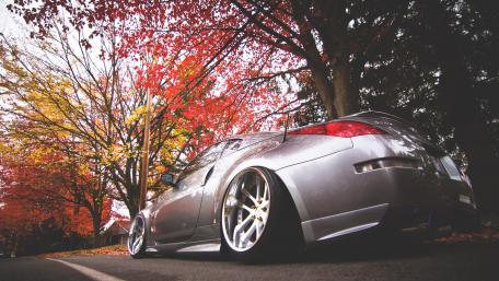 Autumn Vibes with a Stylish Car Design wallpaper