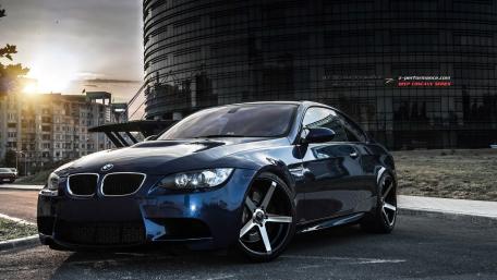 Sleek BMW M3 at Sunset Scene wallpaper