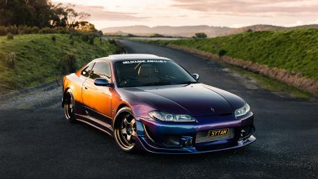Stunning Purple Gradient Sports Car Wallpaper wallpaper