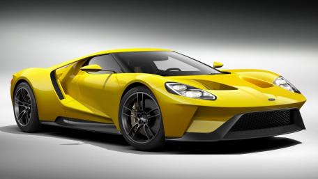 Vibrant Yellow Ford GT Wallpaper for Car Enthusiasts wallpaper