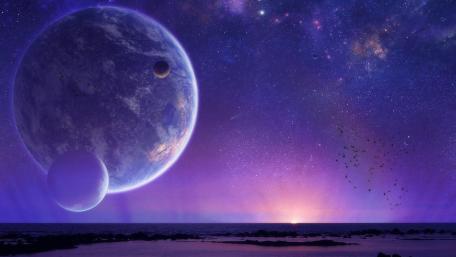 Celestial Dreams of Alien Horizons wallpaper