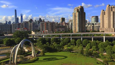 Park Near Nanpu Bridge wallpaper