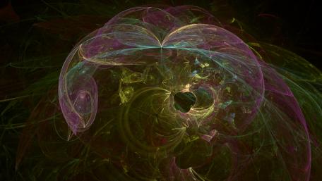 Vibrant Fractal Dance in Cosmic Colors wallpaper