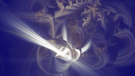 Ethereal Blue Fractal Journey wallpaper