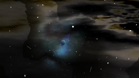 Galactic Veil in Digital Space wallpaper