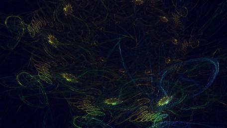 Mystical Depths of Dark Fractal Art wallpaper