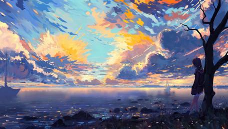 Child river dreams wallpaper