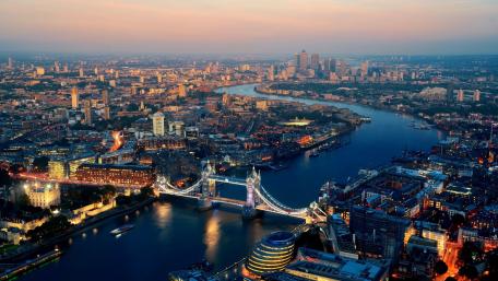 London aerial view wallpaper