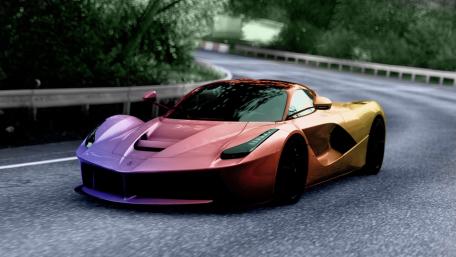 Dynamic Supercar on Serpentine Road wallpaper
