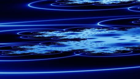 Radiant Blue Fractal Wonders wallpaper