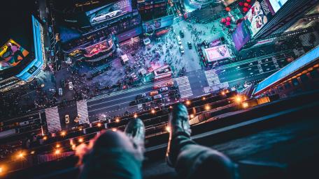 Overlooking Times Square wallpaper