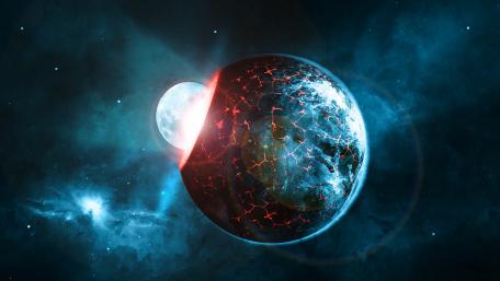 Magical space illustration wallpaper