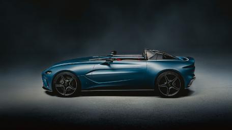 Sleek Blue Convertible Car Wallpaper wallpaper