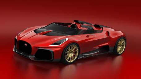 Stunning Red Luxury Sports Car Design wallpaper