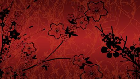 Bold Floral Elegance in Red Shade wallpaper