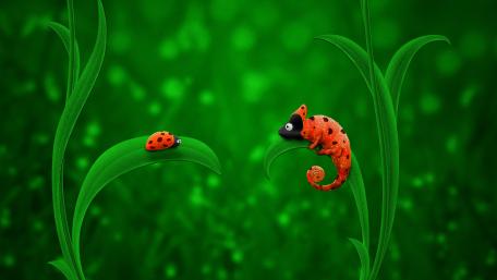 Cheerful Encounter Between Friends wallpaper
