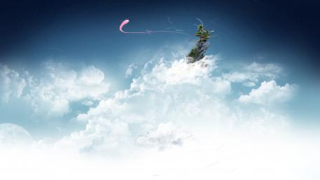 Enchanted Heights in the Clouds wallpaper