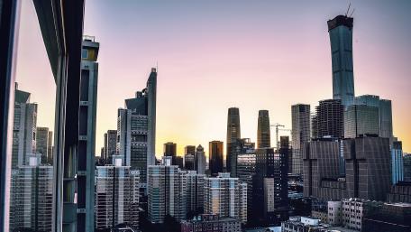 Urban Skyline at Dusk 5K Resolution Wallpaper wallpaper