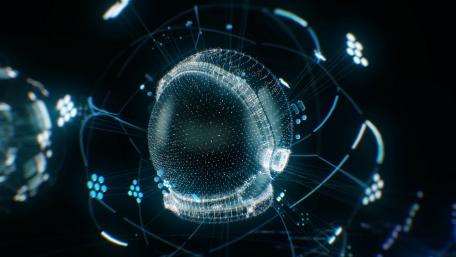 Digital Astronaut in a Futuristic Landscape wallpaper