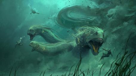 Underwater monster wallpaper