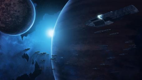 Interstellar Armada in the Cosmos wallpaper