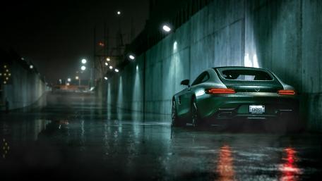 Sleek Nighttime Ride in the Cityscape wallpaper
