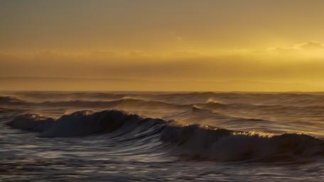 Golden Waves at Sunset wallpaper