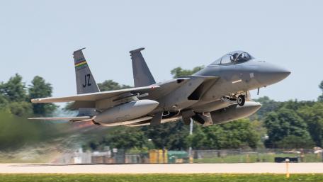 Fighter Jet in Action Overhead wallpaper