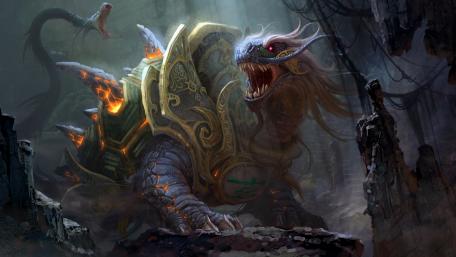 Mystical Dragon in an Enchanted Realm wallpaper
