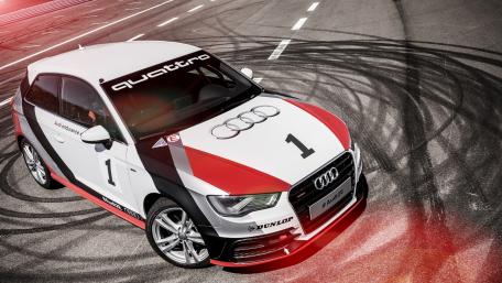 Dynamic Audi Sport Car in Action wallpaper