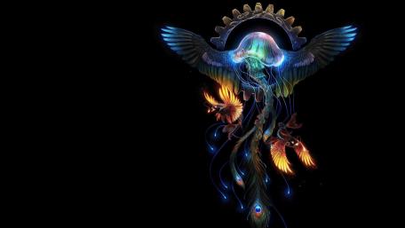 Mystical Angel in a Dreamlike Realm wallpaper