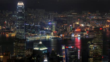 Vibrant Nightscape of a Metropolis wallpaper