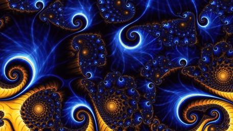 Mystical Blue Swirls in Motion wallpaper