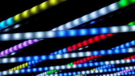 Vibrant Neon Light Strips in Motion wallpaper