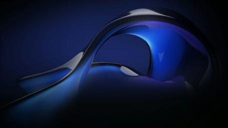 Fluid Waves in Shades of Blue wallpaper