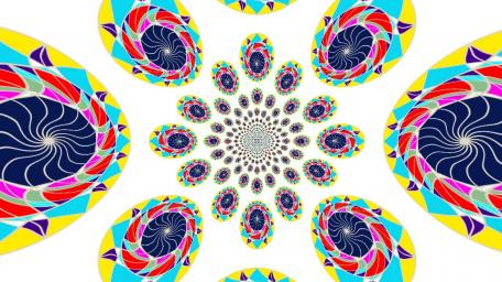 Vibrant Swirls of Colorful Abstract Art wallpaper