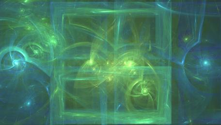 Mystical Green Fractal Burst wallpaper