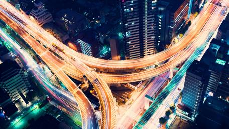 Directional T interchange in Tokyo wallpaper