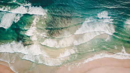 Beach from above wallpaper