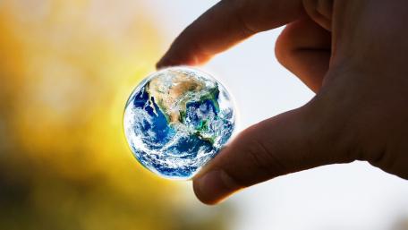 Capturing Earth in a Glass Ball wallpaper