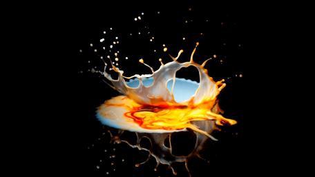 Vibrant Liquid Splash Artistry wallpaper