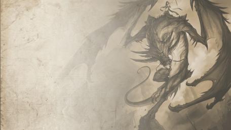 Epic Dragon and Rider Illustration wallpaper