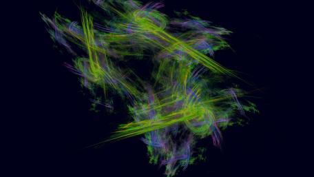 Vibrant Fractal Explosion in Motion wallpaper