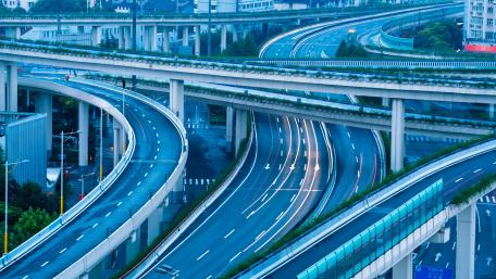 Freeway Interchange in Shanghai wallpaper