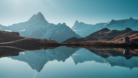 Serene Reflections at Bachalpsee wallpaper