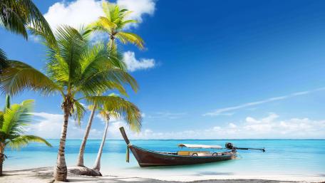 Long-tail boat at Thailand wallpaper